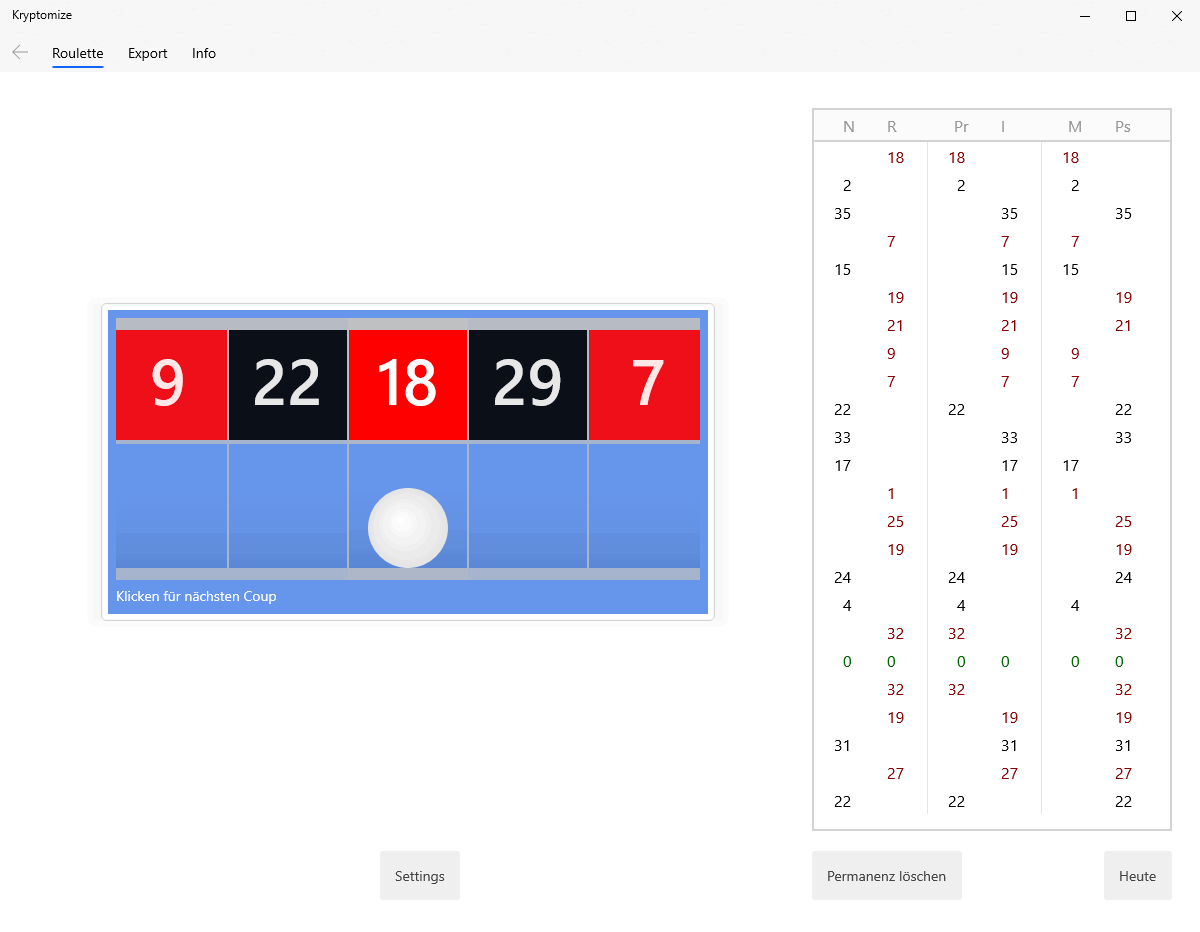 Roulette Zufallszahlen