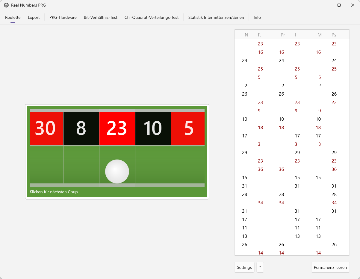 Echte Zufallszahlen für das Roulette